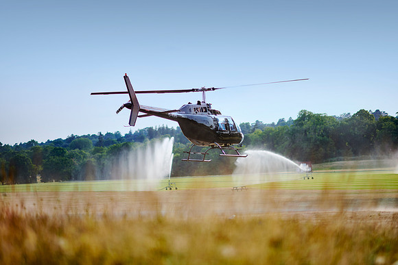 Coworth Park helicopter arrival Credit Dorchester Collection | Coworth Park