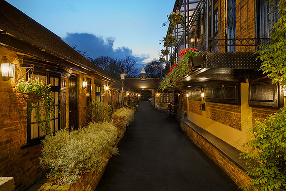 The Christopher Hotel Eton courtyard outside, image credit The Christopher Hotel